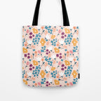 Tiny little flowers on pink background Tote Bag Gallery Image 1