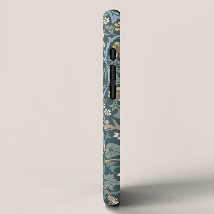 William Morris Vintage Blackthorn Blue 1892 iPhone Case Gallery Image 2