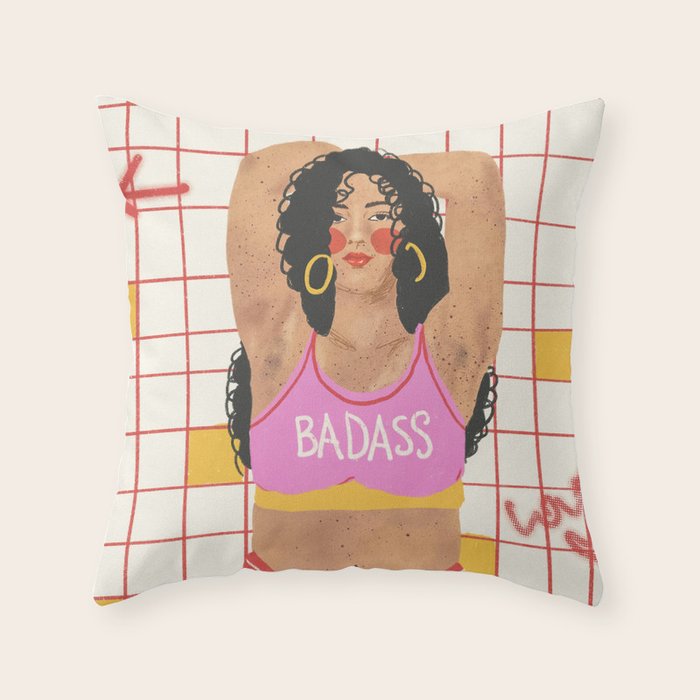 Badass Throw Pillow Gallery Image 1
