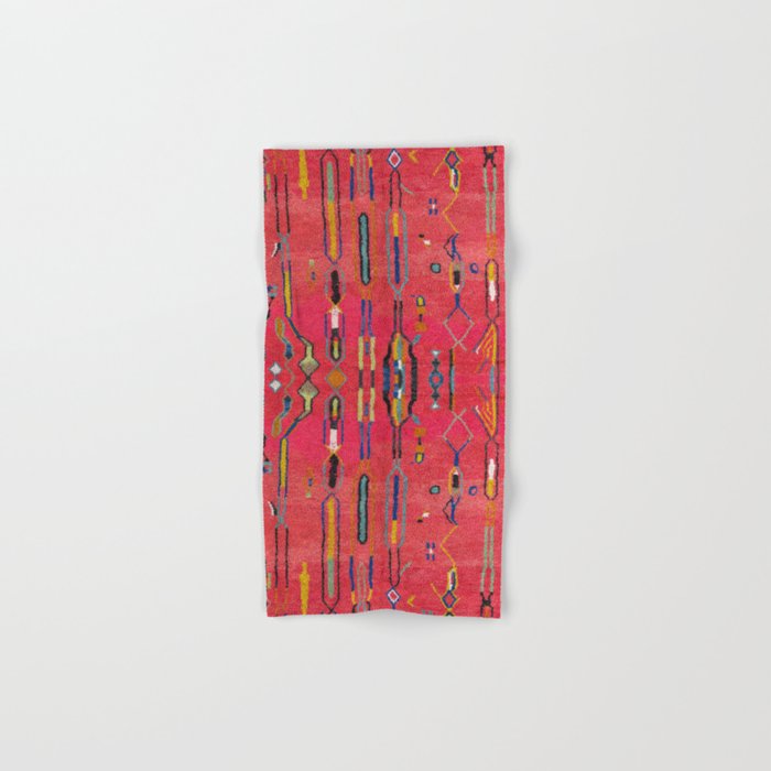 Traditional Moroccan Berber Carpet Arwtork Bath Towel Gallery Image 1