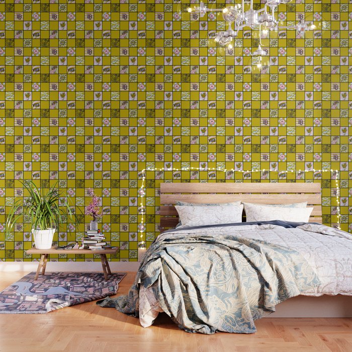 Virgo Checkered Print Wallpaper Gallery Image 1
