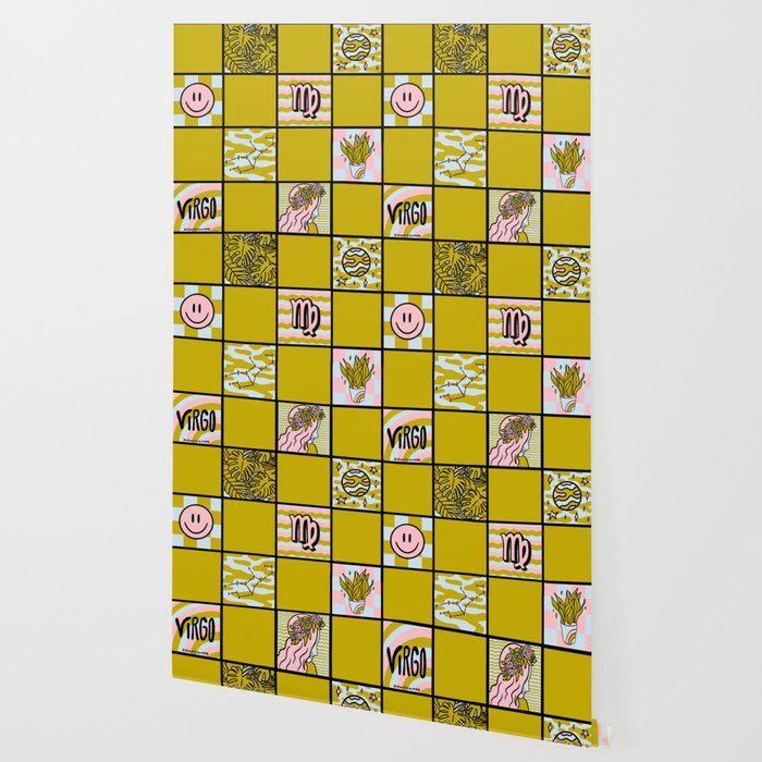 Virgo Checkered Print Wallpaper Gallery Image 2