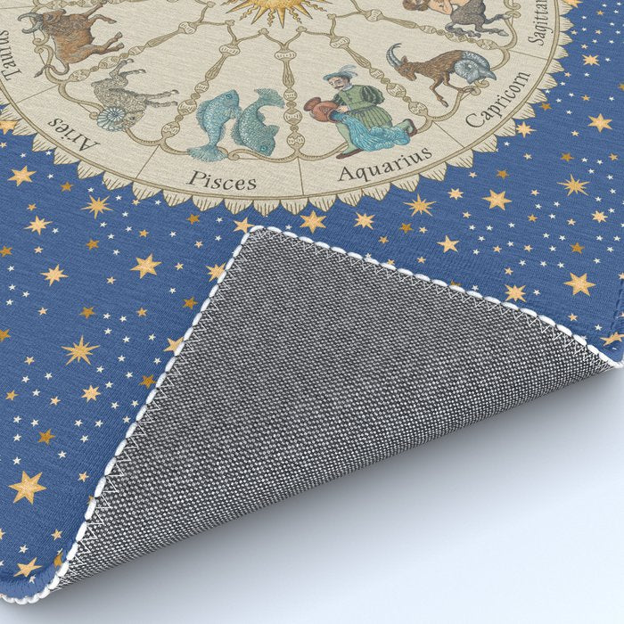 Vintage Astrology Zodiac Wheel Rug Gallery Image 4