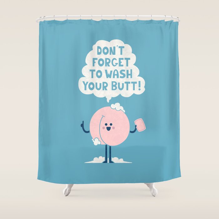 Wash Your Butt Shower Curtain Gallery Image 1