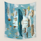 Ocean Meets Sky - from picture book Wall Tapestry Gallery Image 4