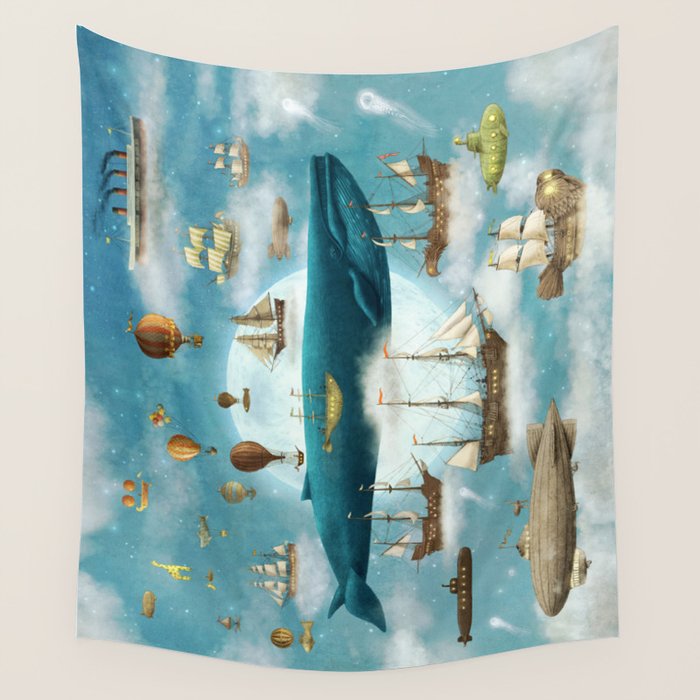 Ocean Meets Sky - from picture book Wall Tapestry Gallery Image 4