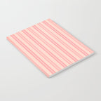 Classic Pastel Blush Pink Double Stripe Pattern Notebook Gallery Image 2