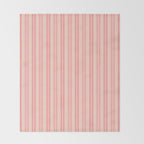 Classic Pastel Blush Pink Double Stripe Pattern Throw Blanket Gallery Image 2