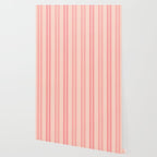 Classic Pastel Blush Pink Double Stripe Pattern Wallpaper Gallery Image 2