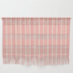 Classic Pastel Blush Pink Double Stripe Pattern Wall Hanging Gallery Image 1