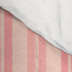 Classic Pastel Blush Pink Double Stripe Pattern Comforter Gallery Image 4