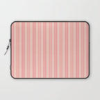 Classic Pastel Blush Pink Double Stripe Pattern Laptop Sleeve Gallery Image 1