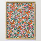 Posey - pink, orange, and teal Serving Tray Gallery Image 1