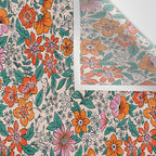 Posey - pink, orange, and teal Wall Tapestry Gallery Image 3