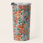 Posey - pink, orange, and teal Travel Mug Gallery Image 3