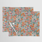Posey - pink, orange, and teal Placemat Gallery Image 1