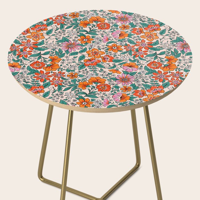 Posey - pink, orange, and teal Side Table Gallery Image 2