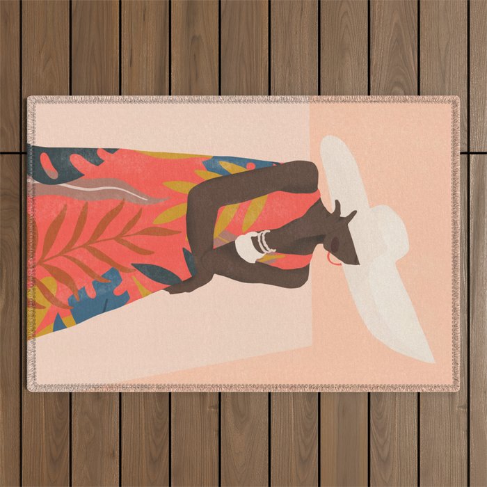 Tropical Girl 19 Outdoor Rug Gallery Image 1