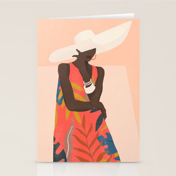 Tropical Girl 19 Stationery Card Gallery Image 1
