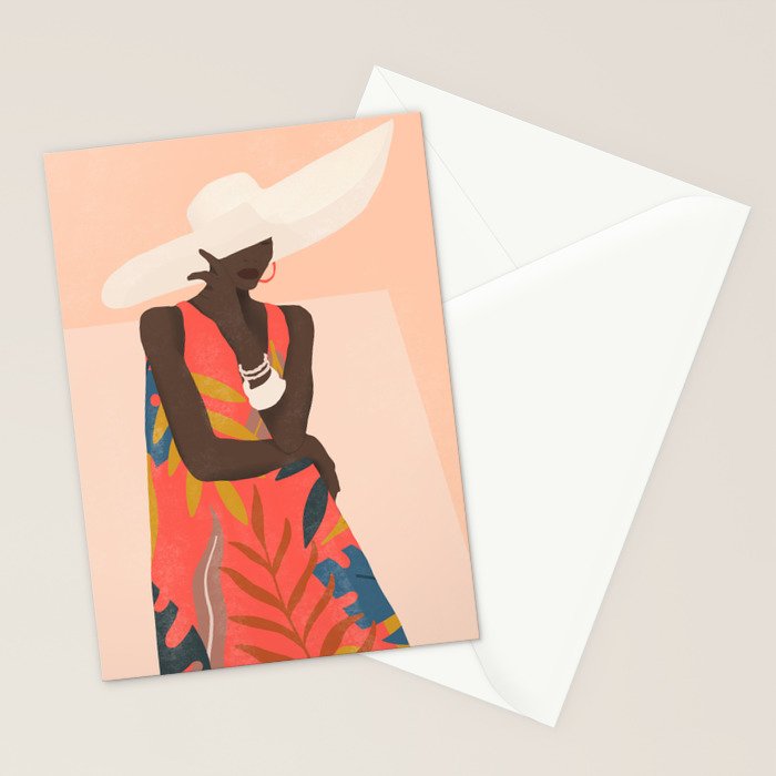Tropical Girl 19 Stationery Card Gallery Image 2