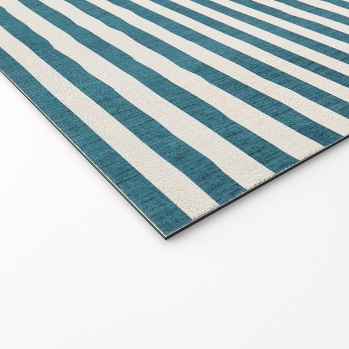 Teal Bold Lines Geometric Composition Artwork Welcome Mat Gallery Image 2
