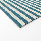 Teal Bold Lines Geometric Composition Artwork Welcome Mat Gallery Image 2