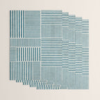 Teal Bold Lines Geometric Composition Artwork Wrapping Paper Gallery Image 3