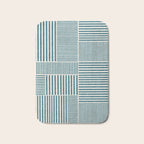Teal Bold Lines Geometric Composition Artwork Bath Mat Gallery Image 1