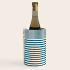 Teal Bold Lines Geometric Composition Artwork Wine Chiller Gallery Image 3