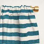 Teal Bold Lines Geometric Composition Artwork Window Curtain Gallery Image 2