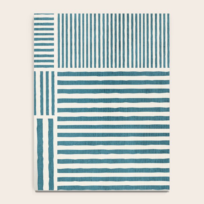 Teal Bold Lines Geometric Composition Artwork Notebook Gallery Image 4