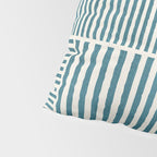 Teal Bold Lines Geometric Composition Artwork Pillow Sham Gallery Image 4