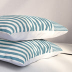 Teal Bold Lines Geometric Composition Artwork Pillow Sham Gallery Image 3