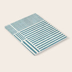 Teal Bold Lines Geometric Composition Artwork Notebook Gallery Image 2