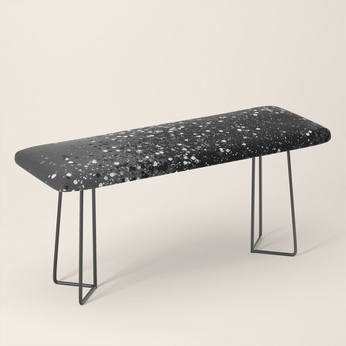 Dark Gray Black Lady Glitter #1 (Faux Glitter) #shiny #decor #art #society6 Bench Gallery Image 1