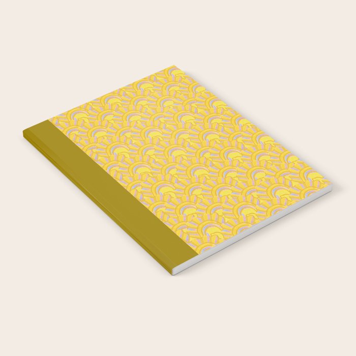 Art Deco Shells in Gold & Orange Notebook Gallery Image 2