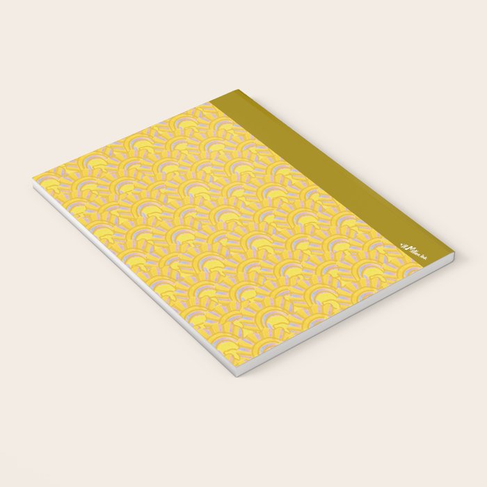 Art Deco Shells in Gold & Orange Notebook Gallery Image 3