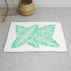 Tropical Banana Leaves - Mint Palette Rug Gallery Image 1