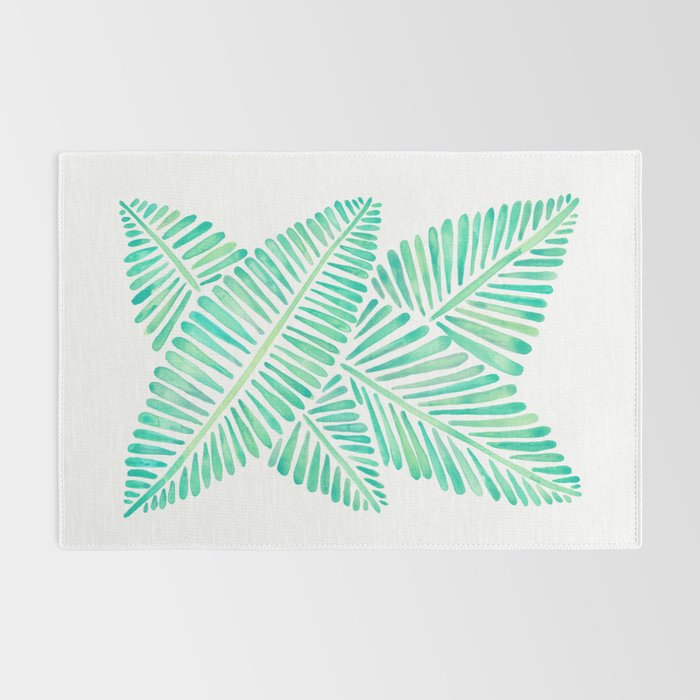 Tropical Banana Leaves - Mint Palette Rug Gallery Image 2