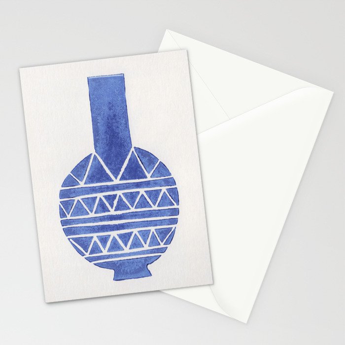 Linocut Vase #8 Stationery Card Gallery Image 2