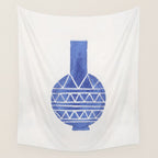 Linocut Vase #8 Wall Tapestry Gallery Image 4