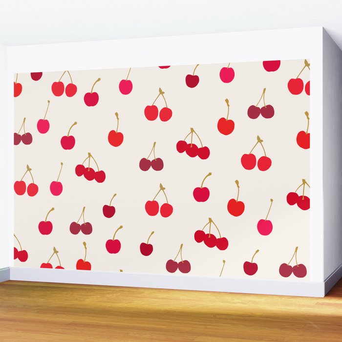 Cherries Pattern Wall Mural Gallery Image 2
