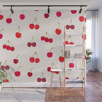 Cherries Pattern Wall Mural Gallery Image 1
