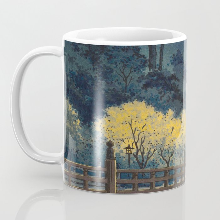 Tsuchiya Koitsu Vintage Japanese Woodblock Print Spring Blossom At Night t Coffee Mug Gallery Image 3