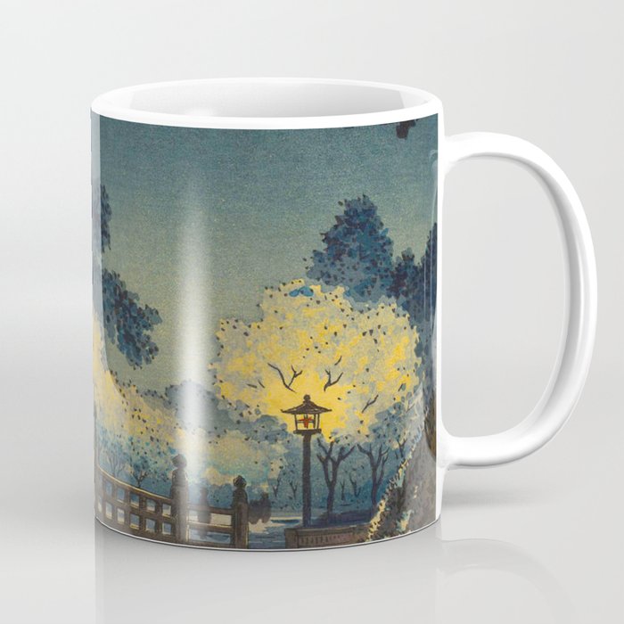 Tsuchiya Koitsu Vintage Japanese Woodblock Print Spring Blossom At Night t Coffee Mug Gallery Image 1