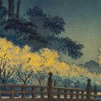 Tsuchiya Koitsu Vintage Japanese Woodblock Print Spring Blossom At Night t Coffee Mug Gallery Image 2
