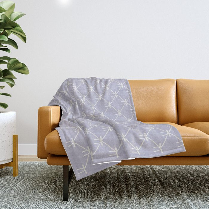 Bows & Ribbons Pattern XXXIV Pastel Lavender Purple  Throw Blanket Gallery Image 1