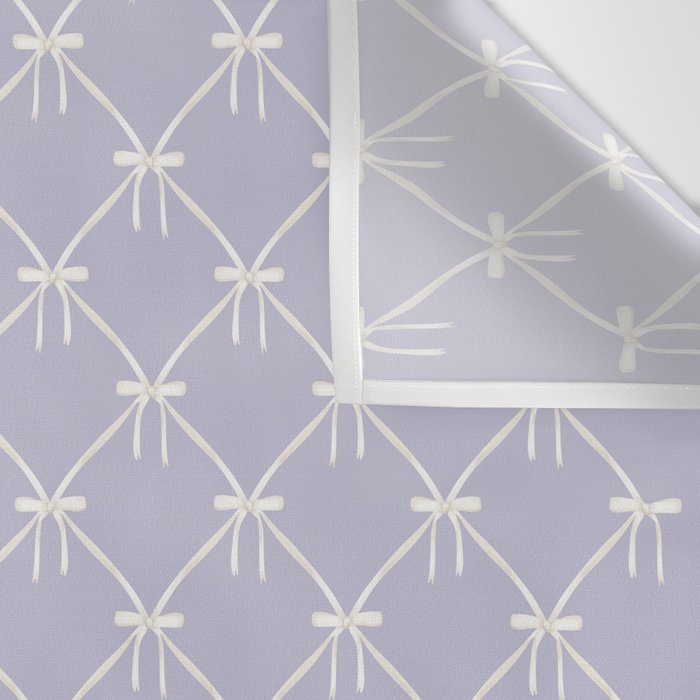 Bows & Ribbons Pattern XXXIV Pastel Lavender Purple  Wall Tapestry Gallery Image 3