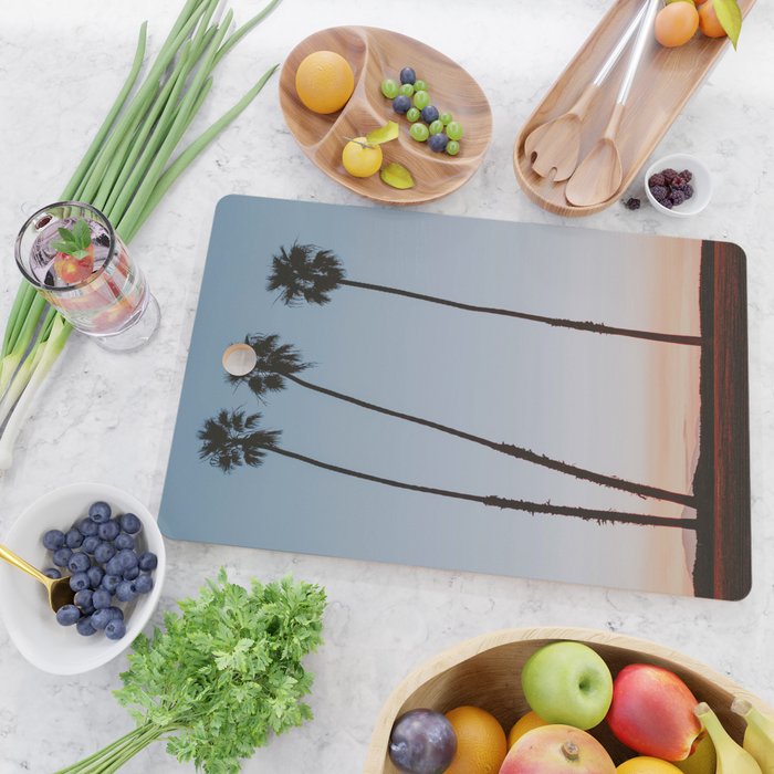 three palm trees iv / santa barbara, california Cutting Board Gallery Image 2