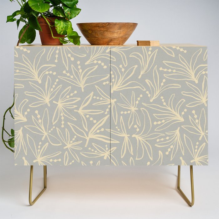 Lily Flower Pattern #3 Credenza Gallery Image 1